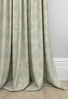 Trellis Prints, Vine and Bloom Bud Green - Made to Measure Curtains